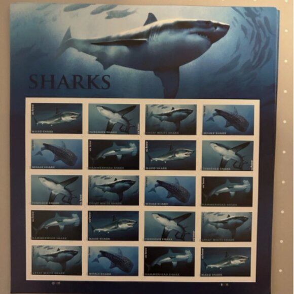 Other - 🔥2017 USPS Stamp Sheet Sharks Scott  50 Books of 1000 Stamps